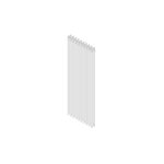Radiateur tubulaire ardesia 3 colonnes h1856 dimensions : 8 �l�ments blanc