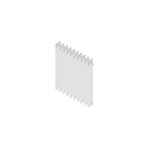 Radiateur tubulaire ardesia 3 colonnes h656 dimensions : 4 �l�ments blanc