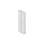 Radiateur tubulaire ardesia 4 colonnes h1856 dimensions : 8 �l�ments blanc