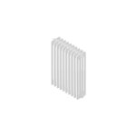Radiateur tubulaire ardesia 4 colonnes h556 dimensions : 7 �l�ments blanc
