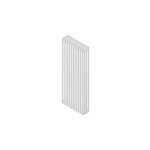 Radiateur tubulaire ardesia 4 colonnes h856 dimensions : 6 �l�ments blanc