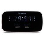 Radio - r�veil aiwa cru - 19bk noir avec chargement usb et affichage led graduable