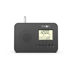 Radio r�veil intelligent evoom lekio avec affichage de la date, heure, temp�rature et humidit� - noir ...