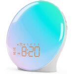 Radio - r�veil simulateur d'aube et de cr�puscule avec lampe de chevet led - r�veillez - vous en douceur ...