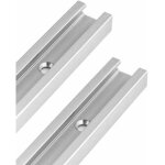 Rail en t en aluminium de 300 mm, 2 pi�ces, rainure en t, rail � onglet pour scie circulaire, toupie ...