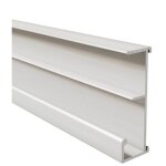 Rail aluminium � clipper sur tablette de 19mm pour dossiers suspendus, laqu� blanc, lg 1950mm homewell ...