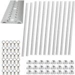Rail d'arrimage 8×1m, set de rail, aluminium, arrimage du chargement Rail d'arrimage 8×1m, set de rail, aluminium, arrimage du chargement