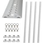 Rail d'arrimage, set de rail, aluminium, arrimage du chargement, 4�1m