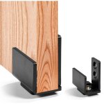 Rails inf�rieurs de porte de grange en 2 pi�ces - quincaillerie robuste pour porte coulissante (avec ...
