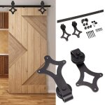 Swanew - rail porte coulissante systme de porte coulissante ensemble d'accessoires pour rail en bois ...