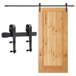 Einfeben - rail porte coulissante systme de porte coulissante ensemble d'accessoires pour rail en bois ...