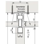 Rail alu percé en 4m junior 80 / 100 intégration au plafond Rail alu percé en 4m junior 80 / 100 intégration au plafond