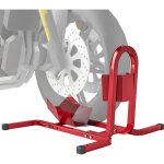 Rail de support universel pour moto - support bquille moto - bloque roue 17  21 pouces mtal poxy ...