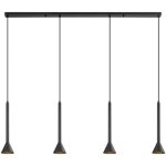 Braytron - rail de suspension décoratif 4x10w métal noir 4xgu10 long 1100mm Braytron - rail de suspension décoratif 4x10w métal noir 4xgu10 long 1100mm