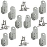 Rail suspension meuble ovale ova 10 pi�ces - support de tube d'armoire penderie pour barre ovale acier ...