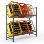 Range bouteille avec support de grille en mtal en treillis mtallique, 33l x 103l x 100h cm, tagre ...