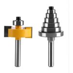 Rainureuse bois, fraises � rainurer pour d�fonceuse, fraise � feuillure � queue bit avec 6 ensemble roulements ...