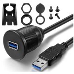 Rallonge de cble usb 3. 0 tanche  port unique pour les donnes du tableau de bord de la voiture, du ...