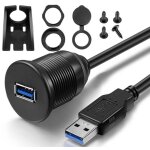 Rallonge de câble usb 3. 0 étanche à port unique pour les données du tableau de bord de la voiture, du ... Rallonge de câble usb 3. 0 étanche à port unique pour les données du tableau de bord de la voiture, du ...