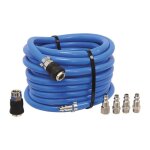 Rallonge tuyau air 5m rap. bleu + 5 raccords - s06497
