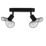 Rampe 2 spots orientables capeline noir Rampe 2 spots orientables capeline noir