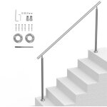 Rampes deescalier pour marches exterieures, kit de rampe deescalier de 180 cm de longueur, rampes deescalier ...