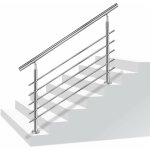 Rampe d'escalier 100 m, acier inoxydable, extrieur / intrieur, entre escaliers, murale, matriel inclus, ...