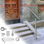 Rampe d'escalier en acier affin rambarde main courante balustrade escalier pied de support 120cm - swanew ...