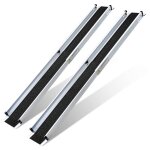 Rampe pour fauteuil roulant rampe de chargement 2x pliable alu surface antidérapante 213 cm 300kg Rampe pour fauteuil roulant rampe de chargement 2x pliable alu surface antidérapante 213 cm 300kg