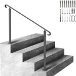 Mophorn - rampe en fer forge convient a 2 a 3 marches rampe deescalier exterieure reglable rampe de porche ...