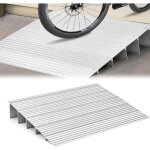 Costway - rampe de seuil de porte avec hauteur r�glable, rampes de trottoir en aluminium surface antid�rapante ...
