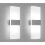 Randaco 2x applique ext�rieur module led lampe int�rieure eclairage mural ext�rieur blanc 12w