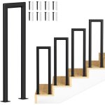 Randaco 55cm forme en u tube elliptique noire fonte rev�tement par poudre rampe d'escalier main courante ...