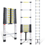 Randaco echelle t�lescopique stable en aluminium multi - fonction jusqu'� 150 kg escabeau 3, 2 m