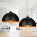 Randaco - einfeben lot de 2 lustre suspension abat - jour industrielle r�tro lustre abat - jour noir ...