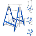 Randaco - einfeben 4x chevalet d'�chafaudage, tr�teaux, pliable, tr�teau de travail, r�glable en hauteur ...