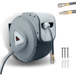 Randaco - enrouleur de tuyau 30m raccord dvidoir mural enrouleur 1 / 4' automatique tuyau support enrouleur ...