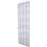 Ahlsen - range chaussures  suspendre sur la porte, sac de rangement suspendu avec 24 poches, rangement ...