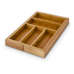Range - couverts, en bambou et mdf, 5 � 7 compartiments, pour le tiroir, hlp : env. 5 x 48 x 46 cm, nature ...