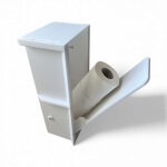 Rangement 3 rouleaux papiers toilettes encastrable � carreler outillage carreleur 2. 0 blanc