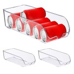 Rangement frigo, lot de 3, organisateur cuisine, aliments, hlp 10 x 16 x 35 cm, bote avec poigne, bac, ...