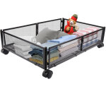 Rangement sous le lit, pliable, conteneurs de rangement sous le lit avec roulettes, pour v�tements jouets ...