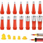 Acier inoxydable calfeutrage buse applicateur, 19pcs d'outils de buse en caoutchouc intgr universel, ...