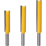 Rapanda - coffret de fraises pour d�fonceuse et affleureuse 8mm jarret jeu de mors droits outils de travail ...