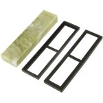 Couteau en pierre � aiguiser en jade vert naturel, maille 10000 (avec base) 2005025mm