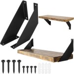 Rapanda - equerre etagere murale, equerre metal de tagre robuste, equerre fer forge pour etageres bricolage ...