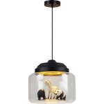 Rapanda - luminaires suspendus en verre animal verre clair lustre moderne � led dessin anim� cr�atif ...