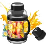 Mixeur portable, 2000 ml gourde mixeur rechargeable usb pour smoothie / milk - shake / fruits, mini blender ...
