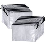 Rapanda - autres rangements 10pcs pochette document a4, pochettes � dossiers pvc zip, pochette fermeture ...