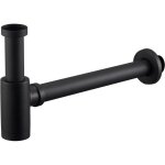 Rapanda - siphon de lavabo et d'�vier de conception universelle noir avec ouverture de nettoyage siphon ...